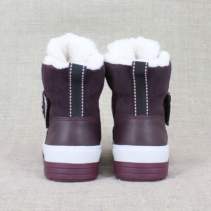 Сапожки малодетские нат.мех, артикул 1893, цвет черничный купить в интернет-магазине Shoeslel с доставкой по России