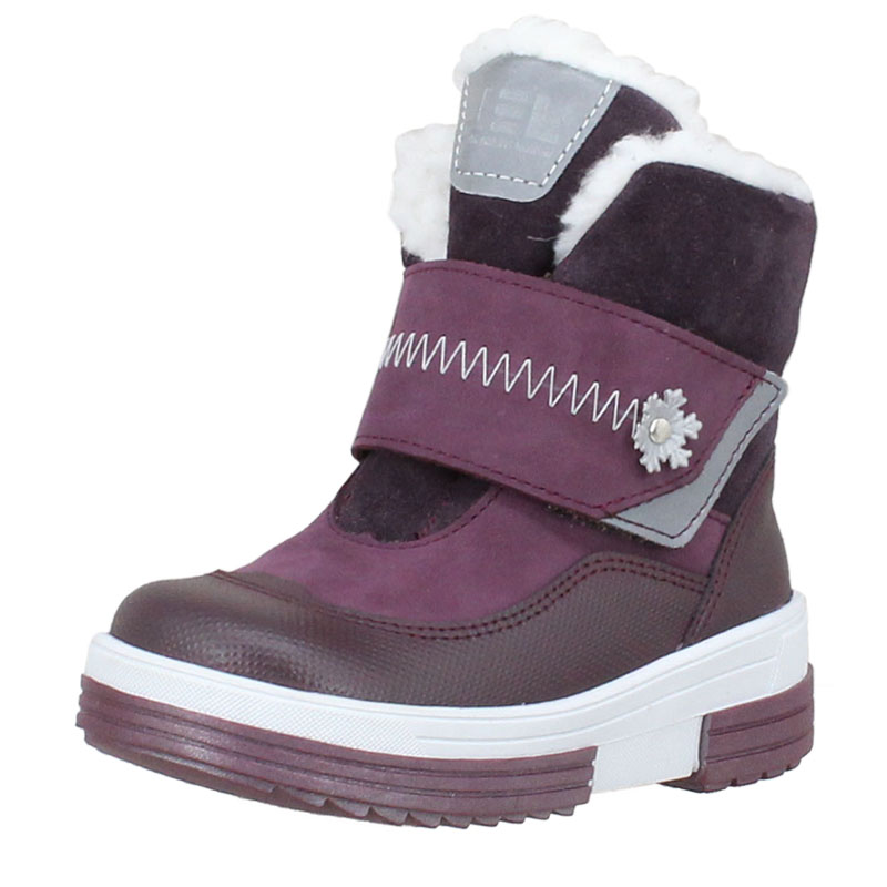 Сапожки малодетские нат.мех, артикул 1893, цвет черничный купить в интернет-магазине Shoeslel с доставкой по России