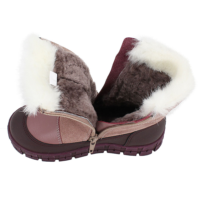 Сапожки нат.мех, артикул 1898, цвет лавандовый купить в интернет-магазине Shoeslel с доставкой по России