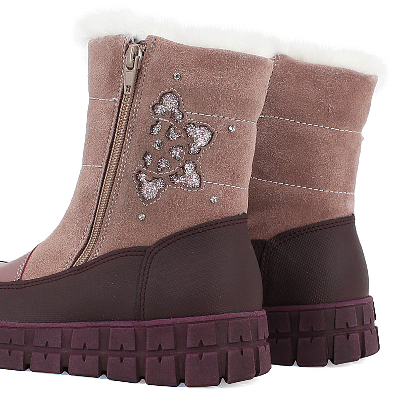 Сапожки нат.мех, артикул 1898, цвет лавандовый купить в интернет-магазине Shoeslel с доставкой по России