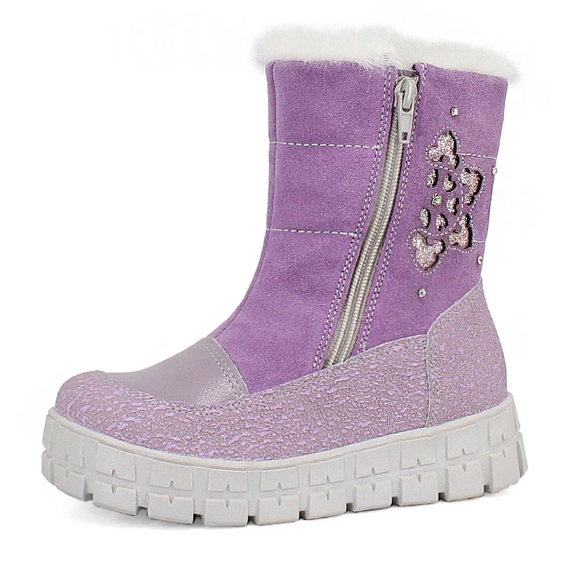 Сапожки нат.мех, артикул 1898, цвет сиреневый купить в интернет-магазине Shoeslel с доставкой по России