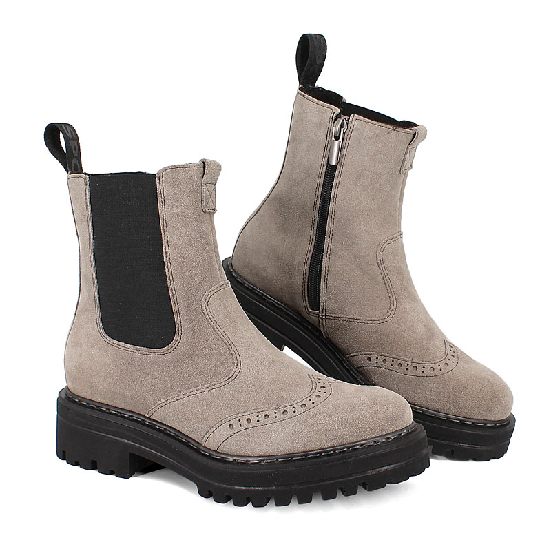 Ботинки байка, артикул 1900, цвет велюр, бежевый купить в интернет-магазине Shoeslel с доставкой по России