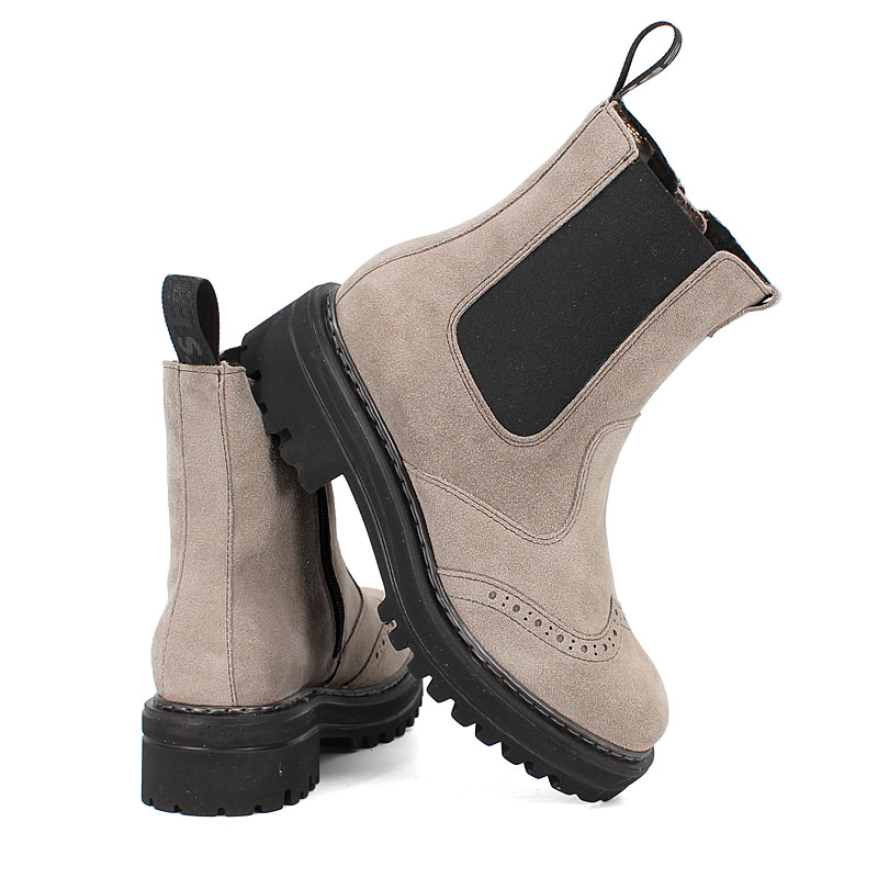 Ботинки байка, артикул 1900, цвет велюр, бежевый купить в интернет-магазине Shoeslel с доставкой по России