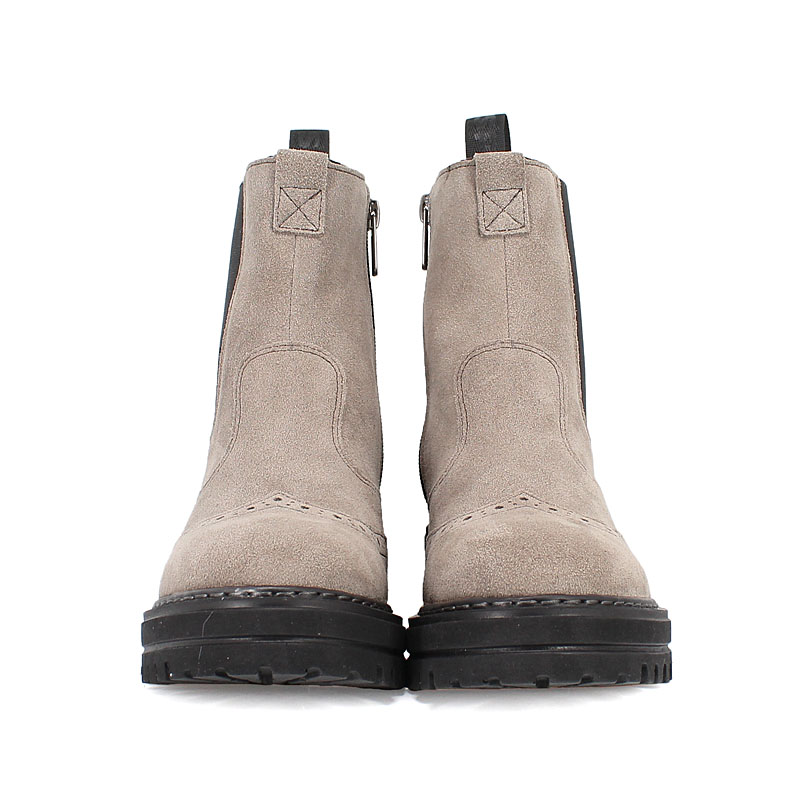 Ботинки байка, артикул 1900, цвет велюр, бежевый купить в интернет-магазине Shoeslel с доставкой по России