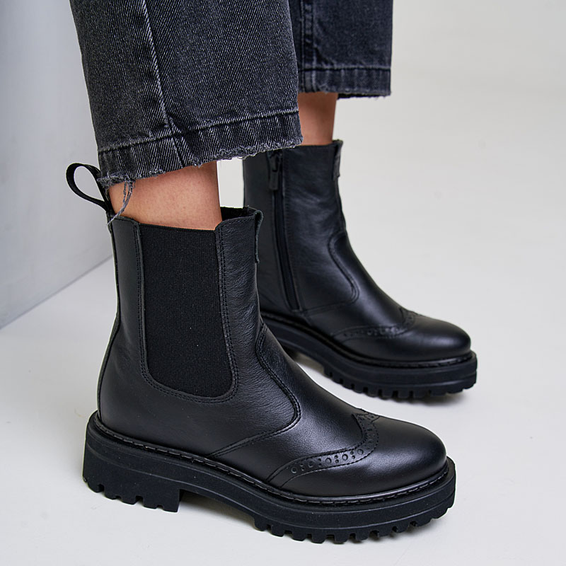 Ботинки байка, артикул 1900, цвет черный купить в интернет-магазине Shoeslel с доставкой по России