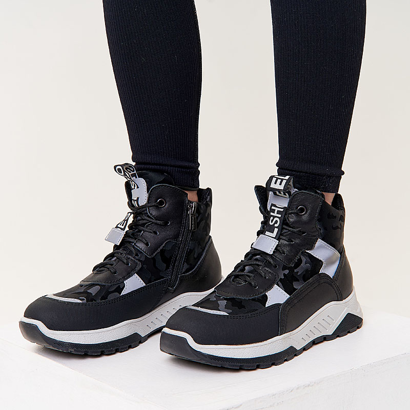 Ботинки байка, артикул 1902, цвет черный купить в интернет-магазине Shoeslel с доставкой по России