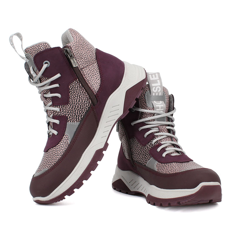 Ботинки байка, артикул 1902, цвет сливовый купить в интернет-магазине Shoeslel с доставкой по России