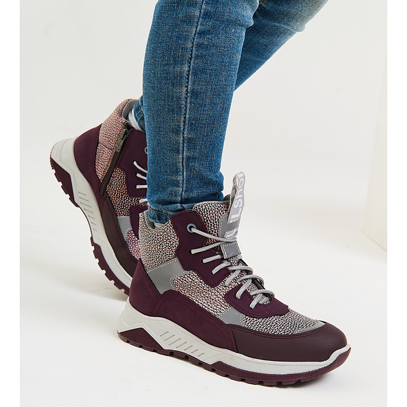 Ботинки байка, артикул 1902, цвет сливовый купить в интернет-магазине Shoeslel с доставкой по России