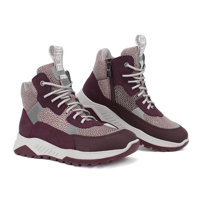 Ботинки байка, артикул 1902, цвет сливовый купить в интернет-магазине Shoeslel с доставкой по России