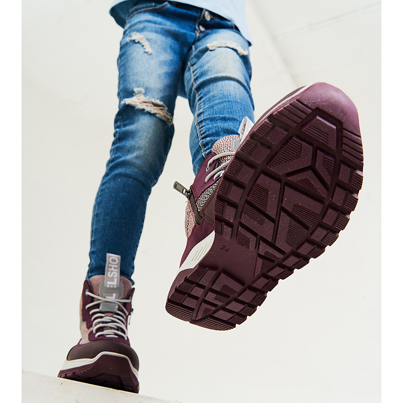 Ботинки байка, артикул 1902, цвет сливовый купить в интернет-магазине Shoeslel с доставкой по России