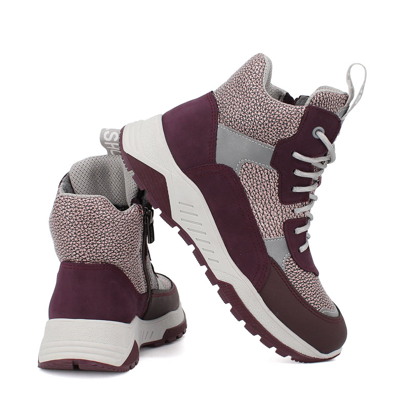 Ботинки байка, артикул 1902, цвет сливовый купить в интернет-магазине Shoeslel с доставкой по России