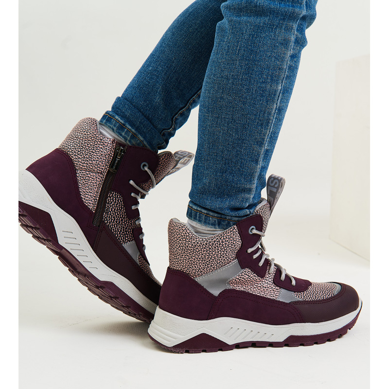 Ботинки байка, артикул 1902, цвет сливовый купить в интернет-магазине Shoeslel с доставкой по России