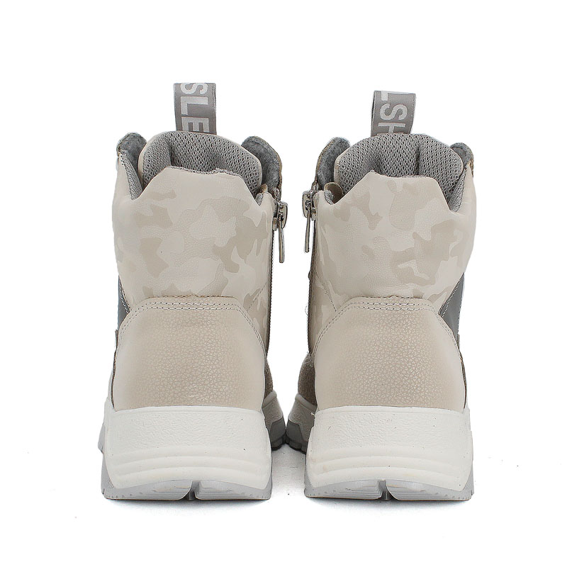 Ботинки байка, артикул 1902, цвет бежевый;питон купить в интернет-магазине Shoeslel с доставкой по России