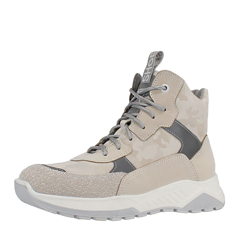 Ботинки байка, артикул 1902, цвет бежевый;питон купить в интернет-магазине Shoeslel с доставкой по России