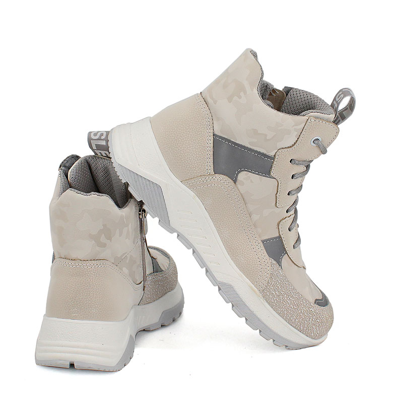 Ботинки байка, артикул 1902, цвет бежевый;питон купить в интернет-магазине Shoeslel с доставкой по России