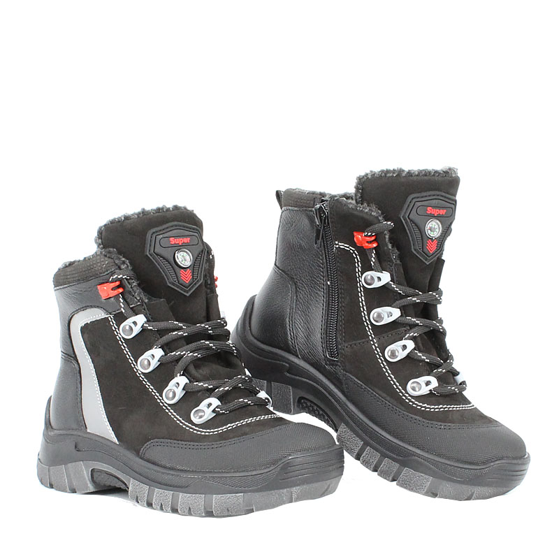 Ботинки нат.мех, артикул 1917, цвет черный купить в интернет-магазине Shoeslel с доставкой по России