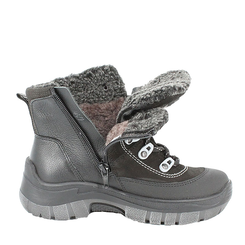 Ботинки нат.мех, артикул 1917, цвет черный купить в интернет-магазине Shoeslel с доставкой по России