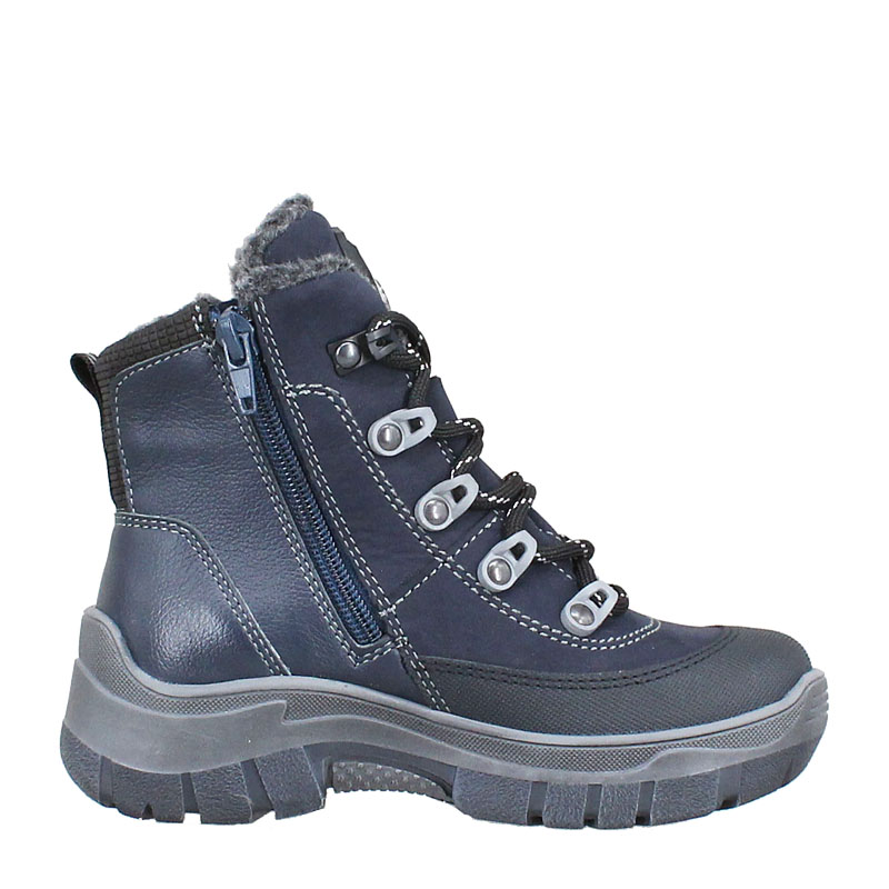 Ботинки нат.мех, артикул 1917, цвет синий купить в интернет-магазине Shoeslel с доставкой по России