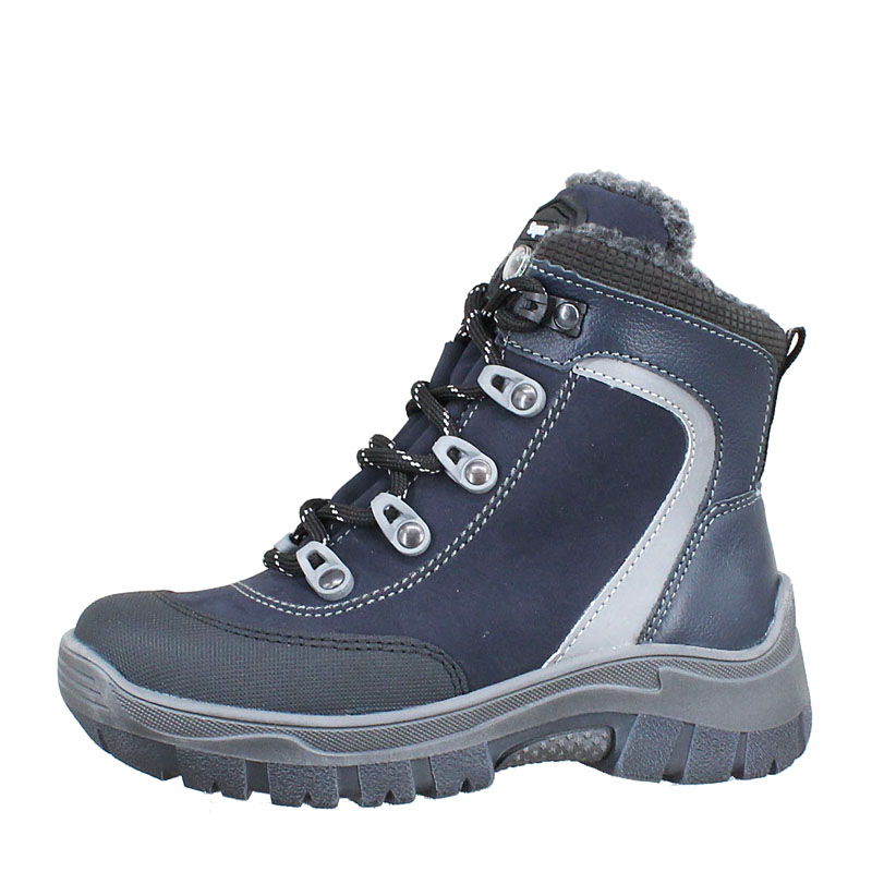 Ботинки нат.мех, артикул 1917, цвет синий купить в интернет-магазине Shoeslel с доставкой по России