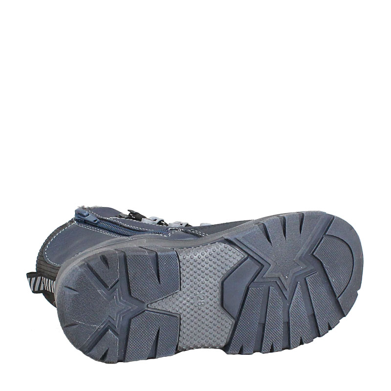 Ботинки нат.мех, артикул 1917, цвет синий купить в интернет-магазине Shoeslel с доставкой по России