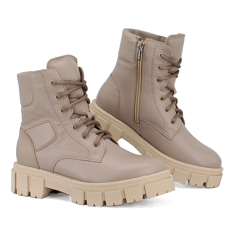 Ботинки, артикул 1927, цвет бежевый купить в интернет-магазине Shoeslel с доставкой по России