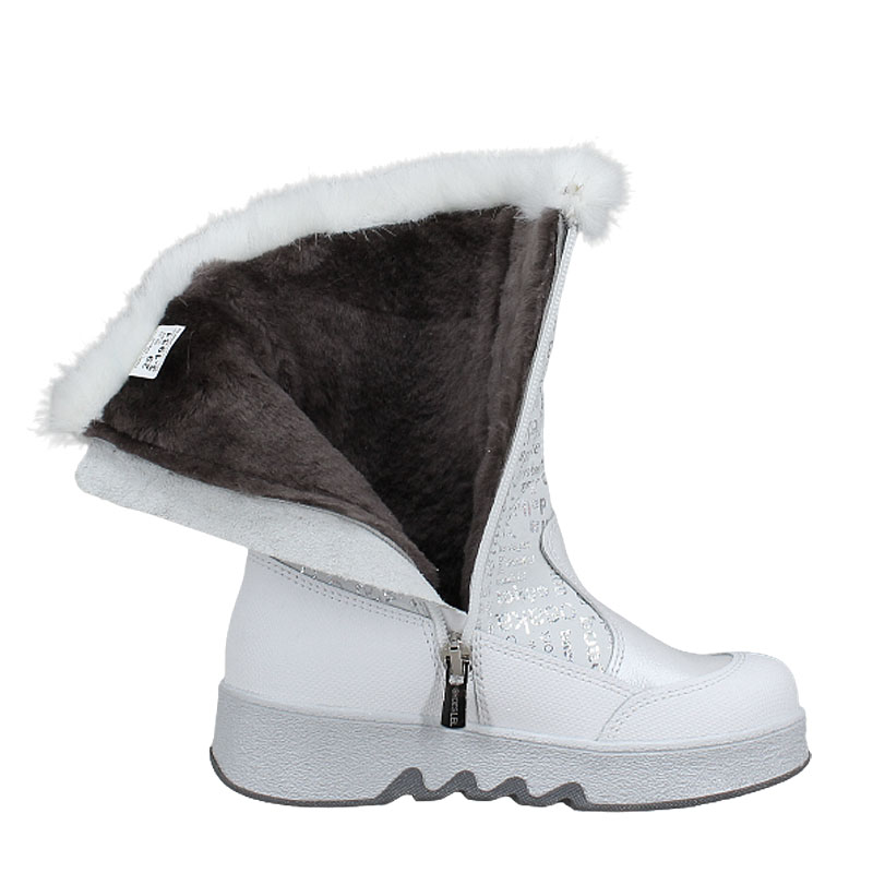 Сапожки нат.мех, артикул 1931, цвет белый купить в интернет-магазине Shoeslel с доставкой по России