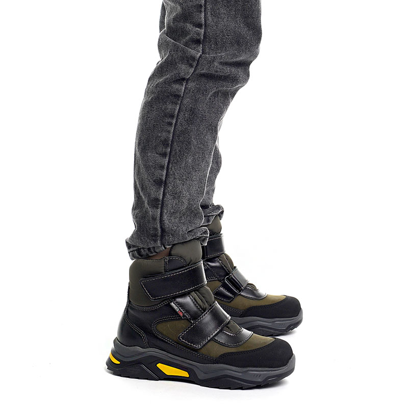 Ботинки нат.мех, артикул 1936, цвет хаки купить в интернет-магазине Shoeslel с доставкой по России