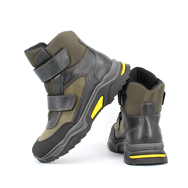 Ботинки нат.мех, артикул 1936, цвет хаки купить в интернет-магазине Shoeslel с доставкой по России