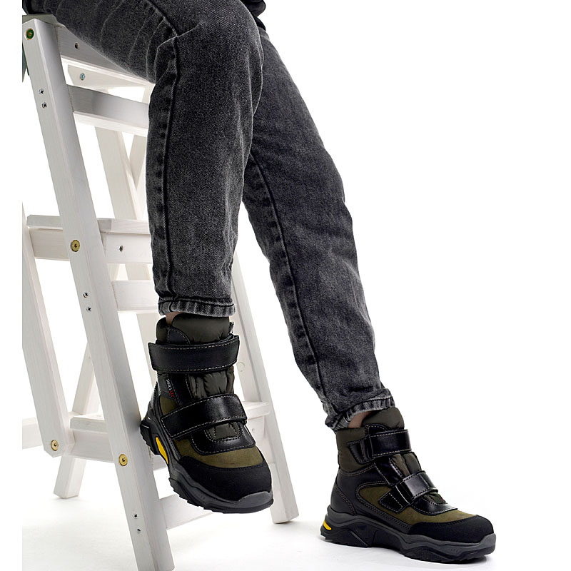 Ботинки нат.мех, артикул 1936, цвет хаки купить в интернет-магазине Shoeslel с доставкой по России