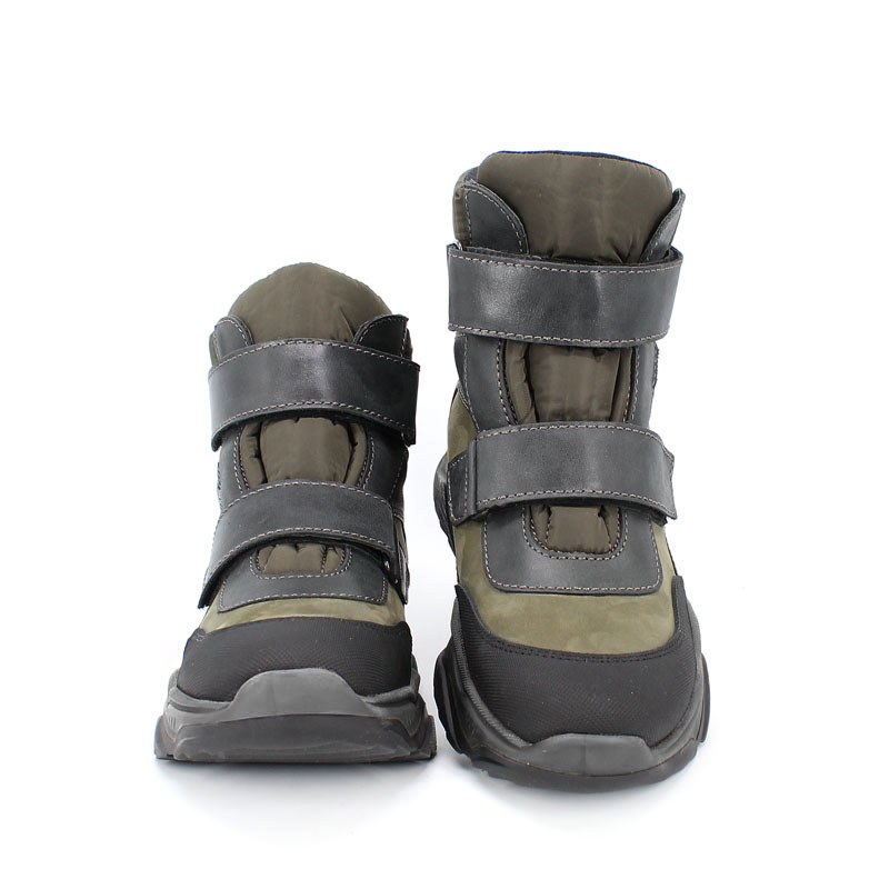 Ботинки нат.мех, артикул 1936, цвет хаки купить в интернет-магазине Shoeslel с доставкой по России