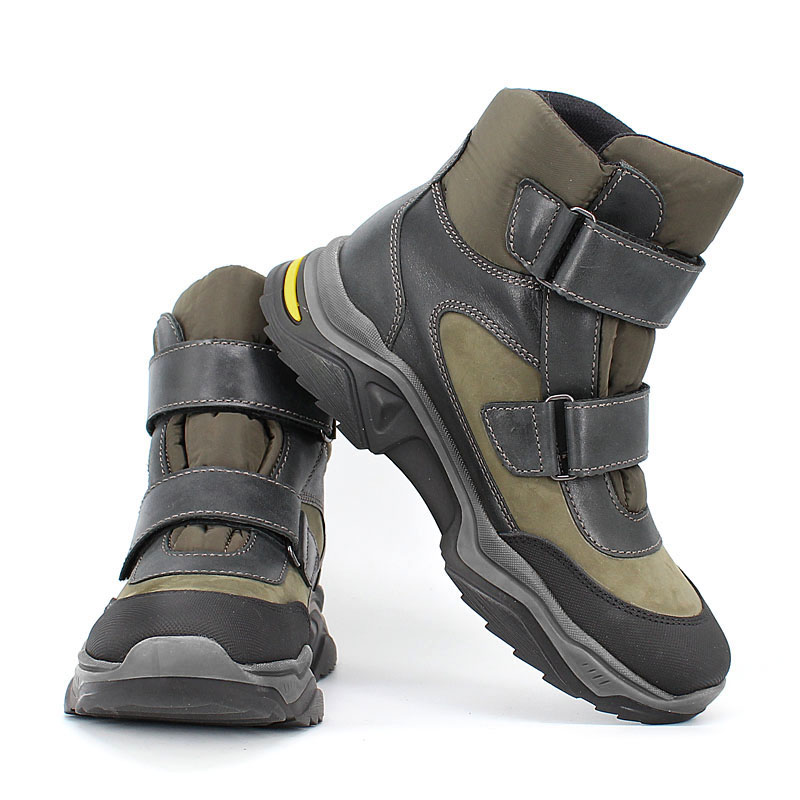 Ботинки нат.мех, артикул 1936, цвет хаки купить в интернет-магазине Shoeslel с доставкой по России