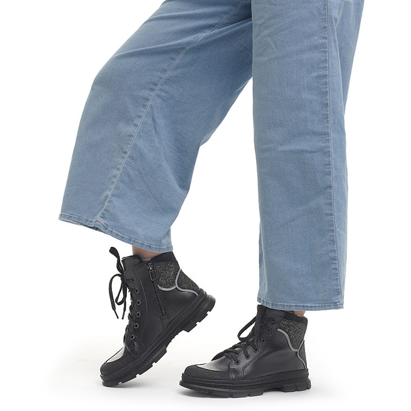 Ботинки байка, артикул 1949, цвет черный купить в интернет-магазине Shoeslel с доставкой по России