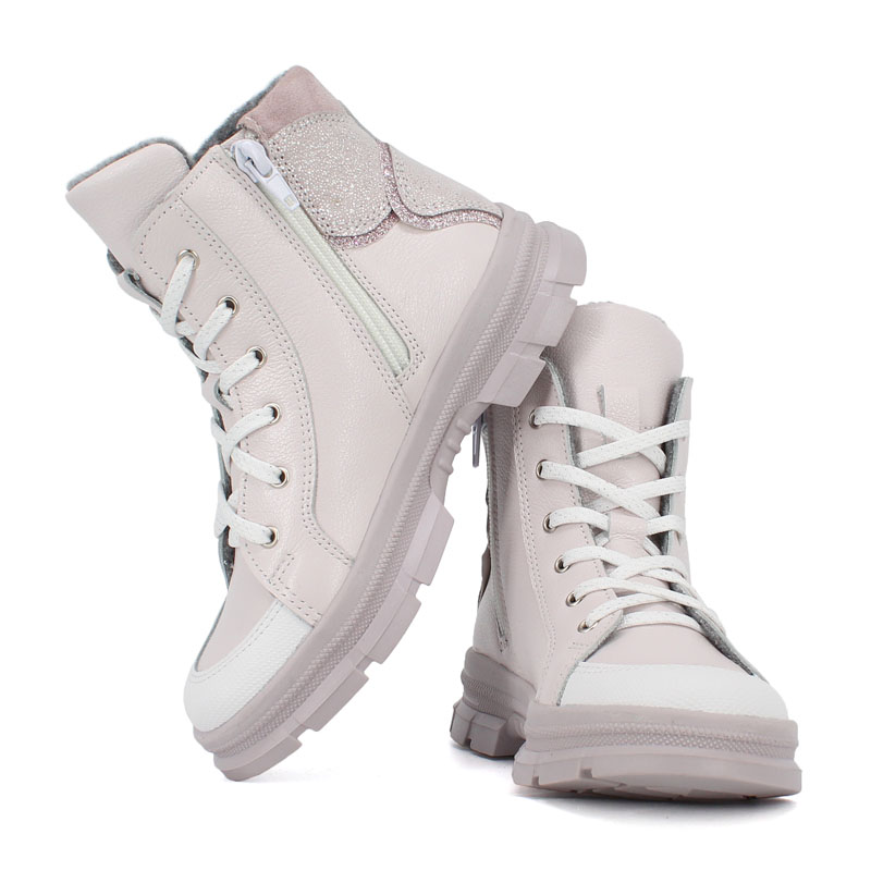 Ботинки байка, артикул 1949, цвет пудровый купить в интернет-магазине Shoeslel с доставкой по России