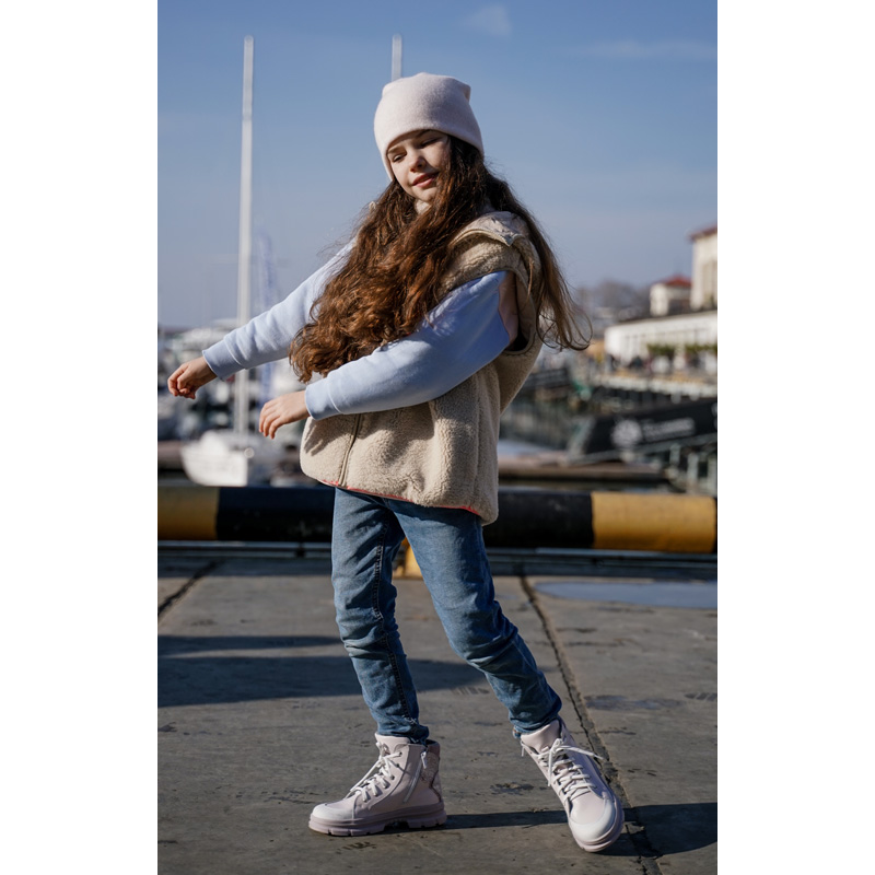 Ботинки байка, артикул 1949, цвет пудровый купить в интернет-магазине Shoeslel с доставкой по России