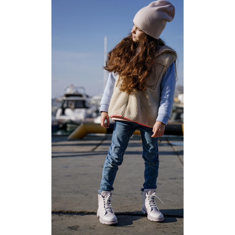 Ботинки байка, артикул 1949, цвет пудровый купить в интернет-магазине Shoeslel с доставкой по России