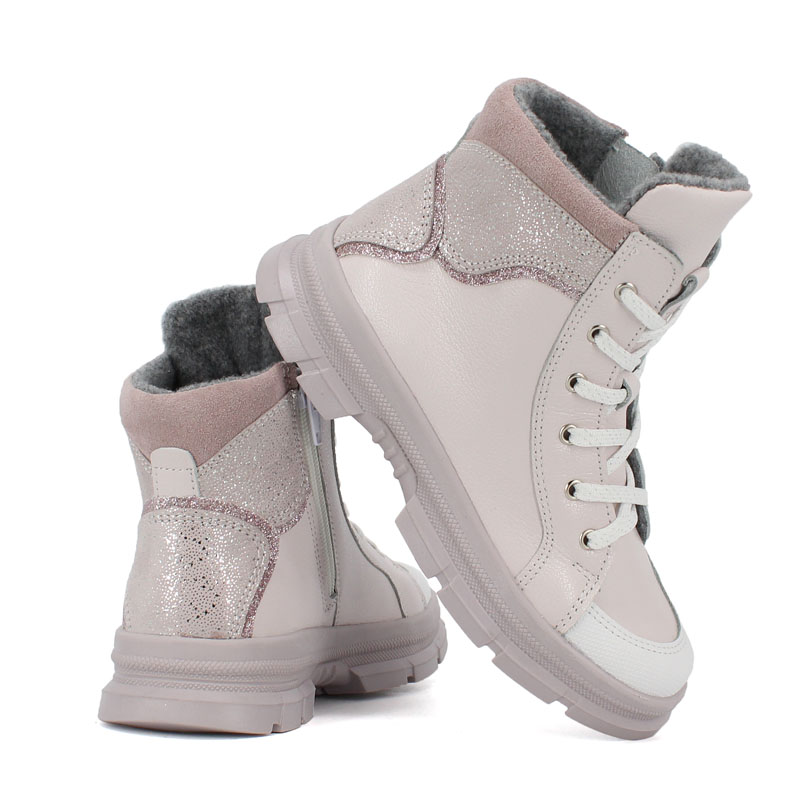 Ботинки байка, артикул 1949, цвет пудровый купить в интернет-магазине Shoeslel с доставкой по России