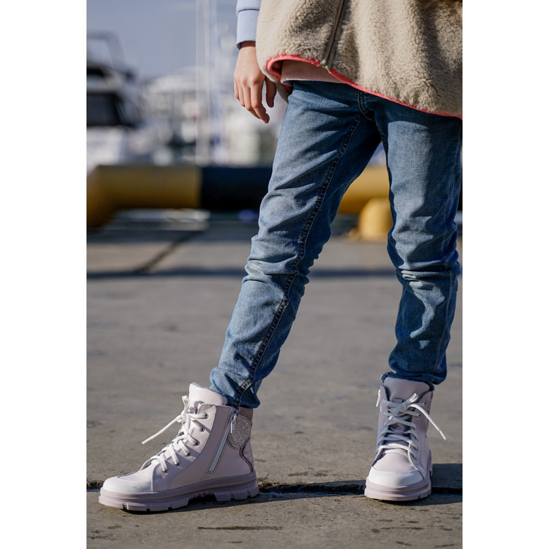 Ботинки байка, артикул 1949, цвет пудровый купить в интернет-магазине Shoeslel с доставкой по России