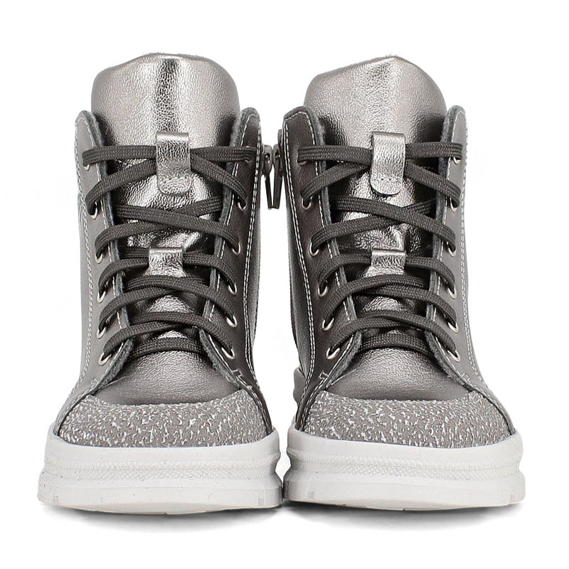 Ботинки байка, артикул 1949, цвет серебристый купить в интернет-магазине Shoeslel с доставкой по России