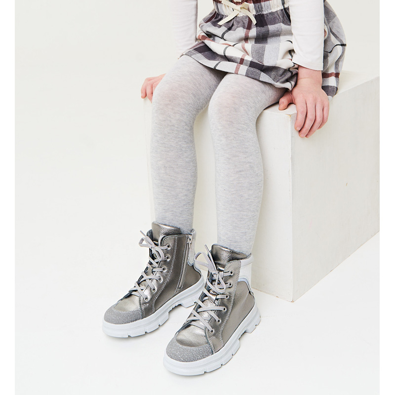 Ботинки байка, артикул 1949, цвет серебристый купить в интернет-магазине Shoeslel с доставкой по России