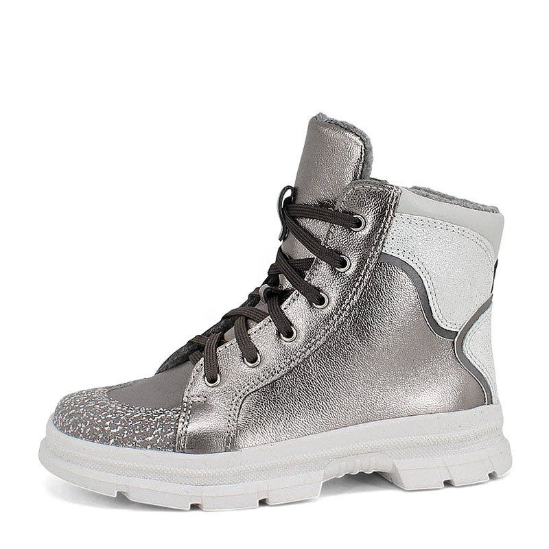 Ботинки байка, артикул 1949, цвет серебристый купить в интернет-магазине Shoeslel с доставкой по России