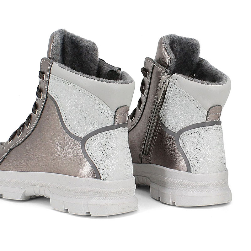 Ботинки байка, артикул 1949, цвет серебристый купить в интернет-магазине Shoeslel с доставкой по России