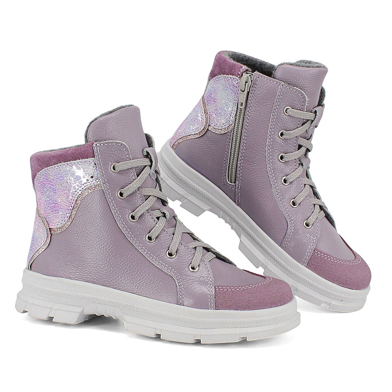 Ботинки байка, артикул 1949, цвет сиреневый купить в интернет-магазине Shoeslel с доставкой по России