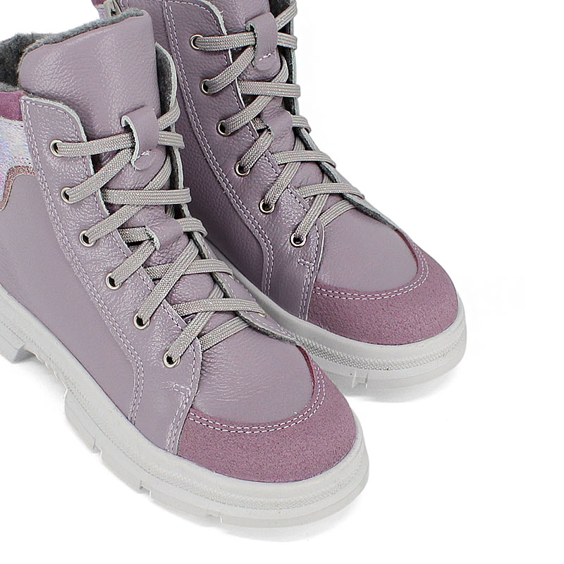 Ботинки байка, артикул 1949, цвет сиреневый купить в интернет-магазине Shoeslel с доставкой по России