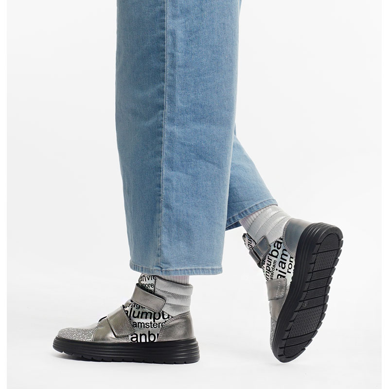 Ботинки, артикул 1956, цвет темное серебро купить в интернет-магазине Shoeslel с доставкой по России