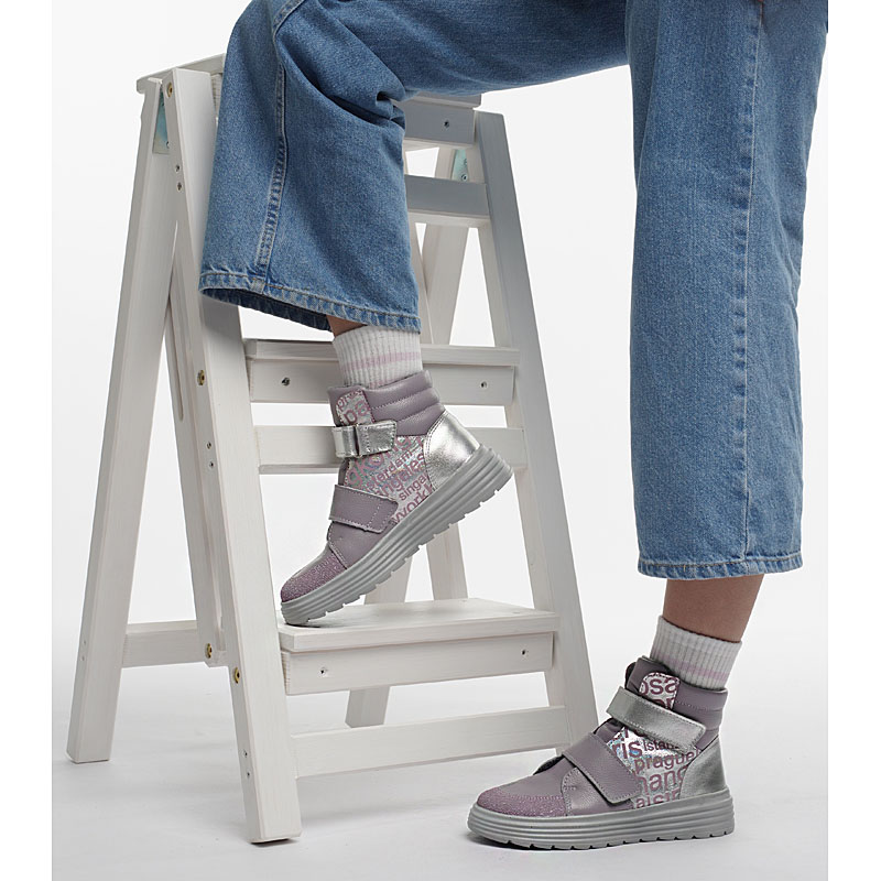 Ботинки, артикул 1956, цвет сиреневый купить в интернет-магазине Shoeslel с доставкой по России