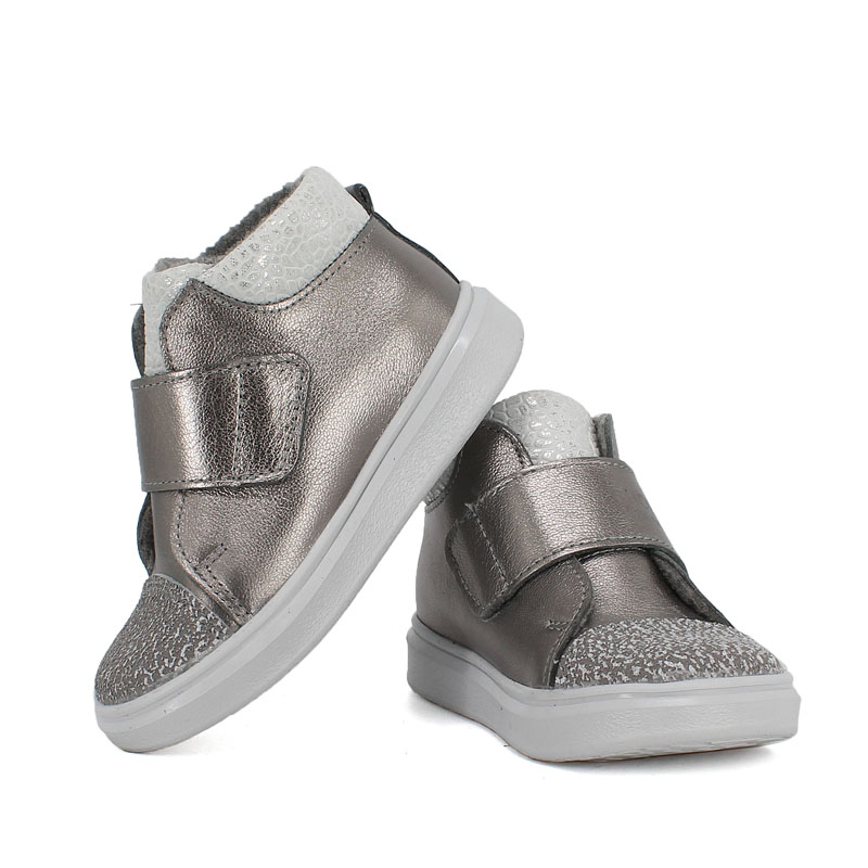 Ботинки малодетские байка, артикул 1959, цвет серебристый купить в интернет-магазине Shoeslel с доставкой по России