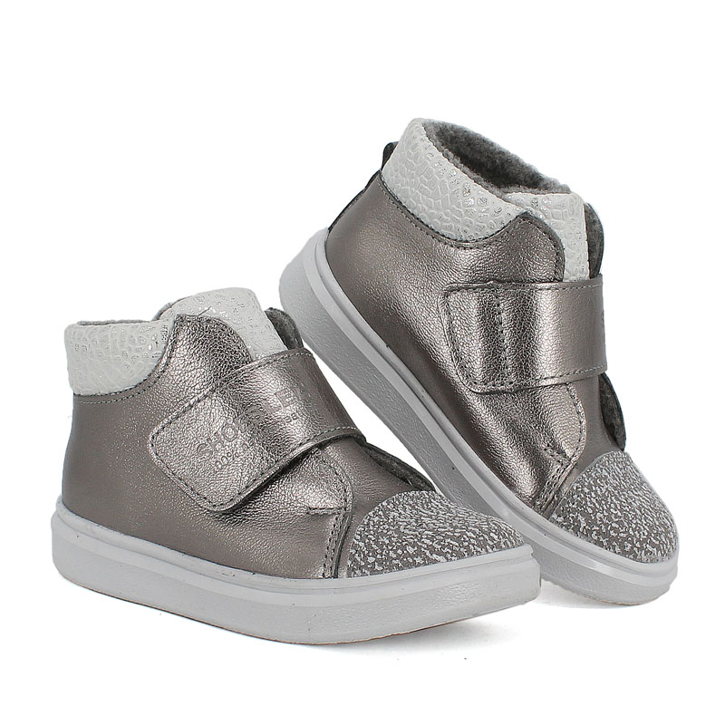 Ботинки малодетские байка, артикул 1959, цвет серебристый купить в интернет-магазине Shoeslel с доставкой по России