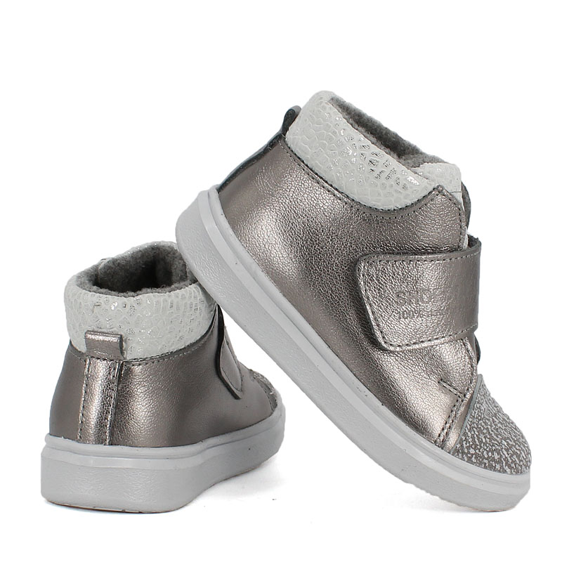 Ботинки малодетские байка, артикул 1959, цвет серебристый купить в интернет-магазине Shoeslel с доставкой по России