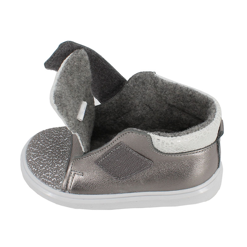 Ботинки малодетские байка, артикул 1959, цвет серебристый купить в интернет-магазине Shoeslel с доставкой по России