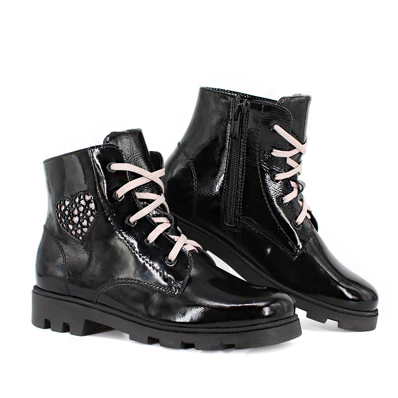 Ботинки байка, артикул 1962, цвет черно-розовый купить в интернет-магазине Shoeslel с доставкой по России